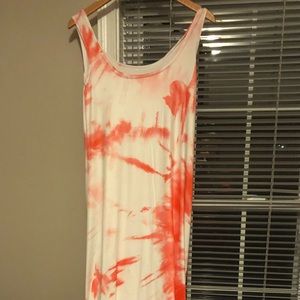 Orange and white tie dye maxi. Med/sm